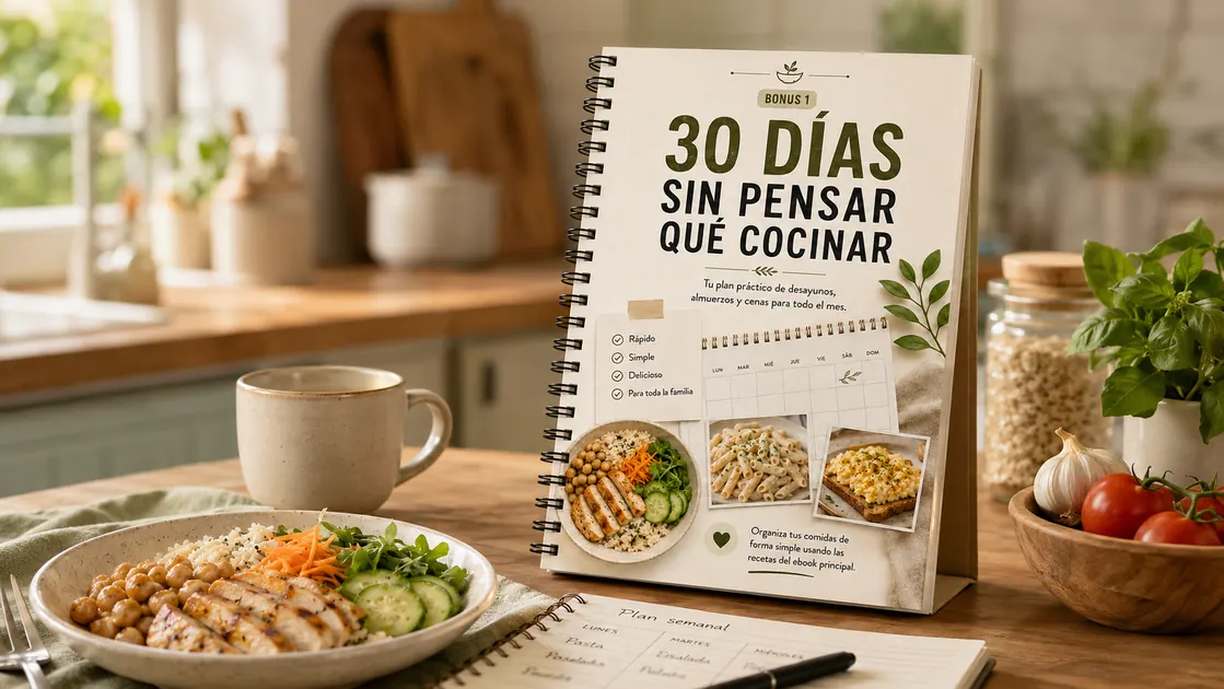 Bonus 1: 30 Días sin Pensar Qué Cocinar